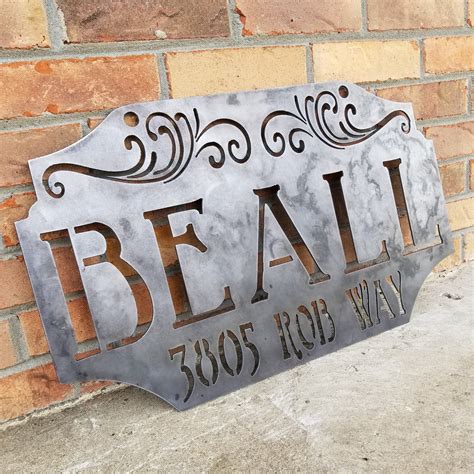 personalized hanging metal signs with bracket decorative|decorative metal sign hangers.